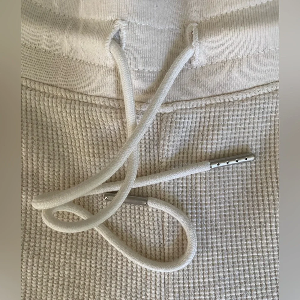 MATE the Label Cream Ribbed Drawstring Shorts - Picture 10 of 13